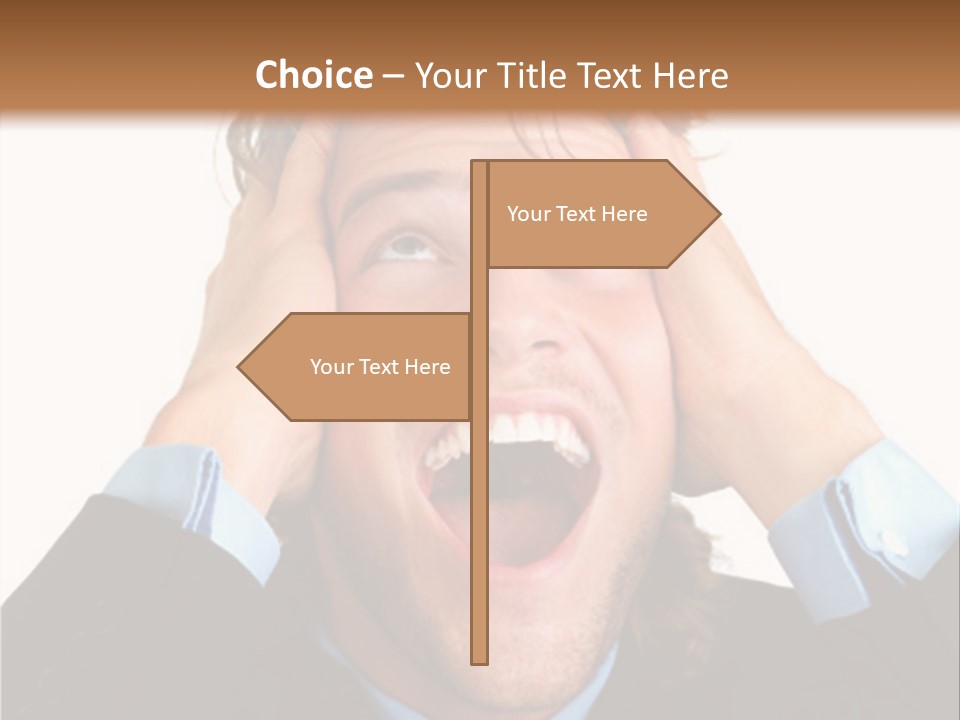 Close-Up Of Niagara Falls PowerPoint Template