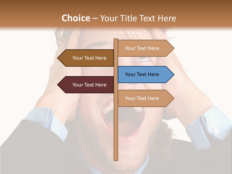 Close-Up Of Niagara Falls PowerPoint Template