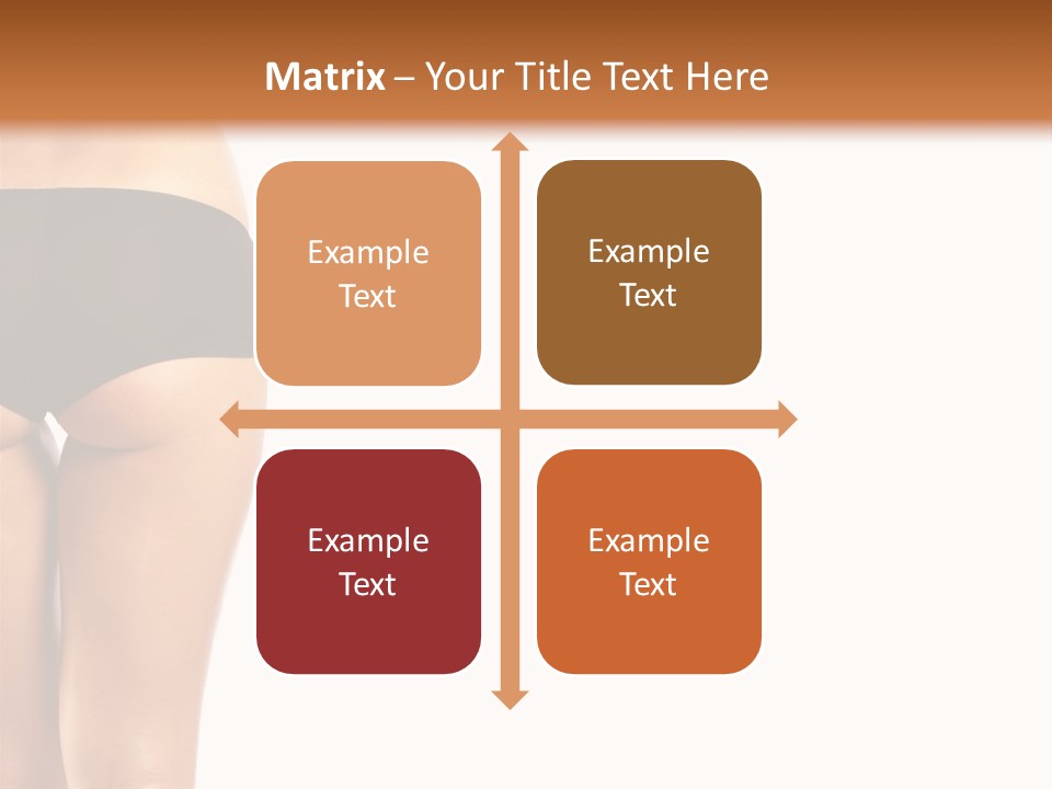 Back And Ass Of Beautiful Woman Isolated On White With A Lot Of Copy-Space PowerPoint Template