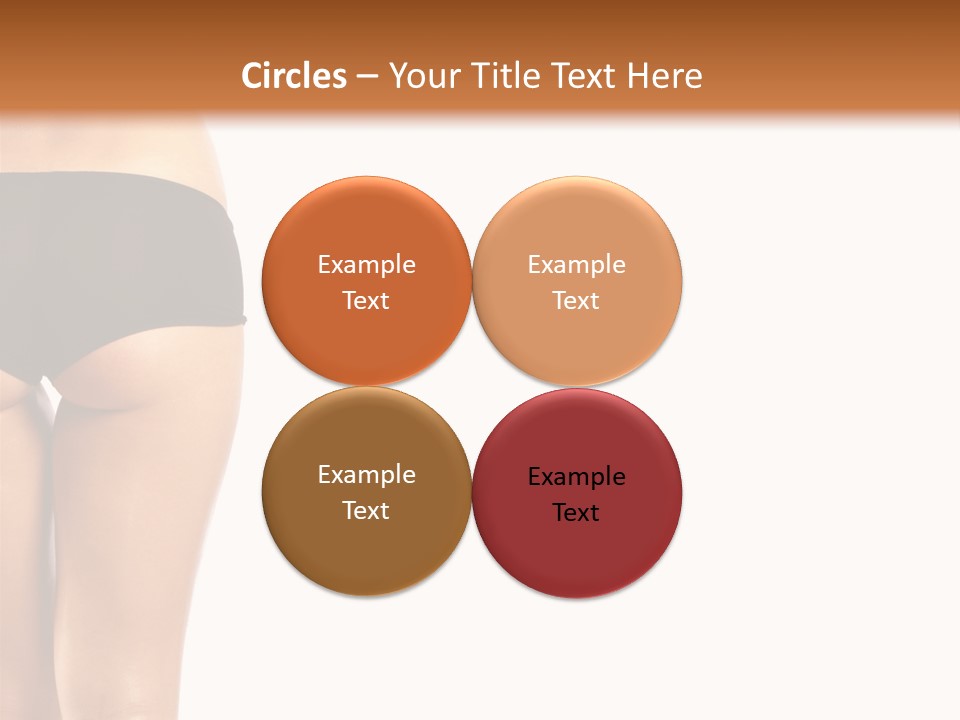 Back And Ass Of Beautiful Woman Isolated On White With A Lot Of Copy-Space PowerPoint Template