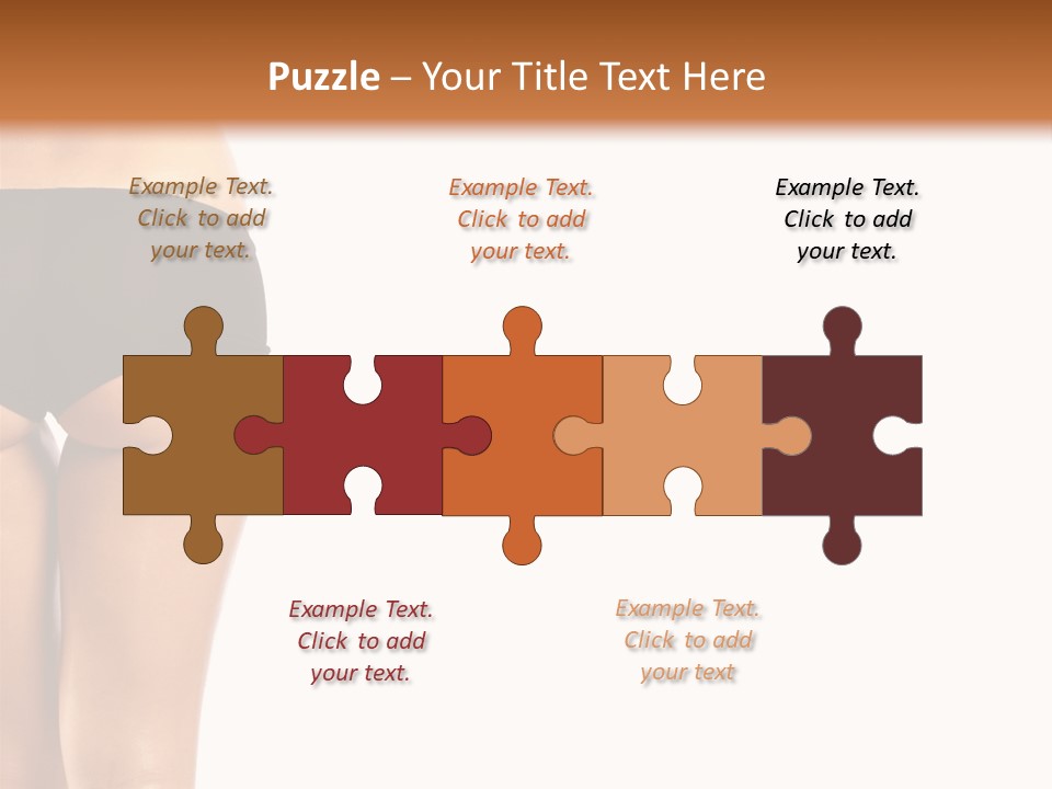 Back And Ass Of Beautiful Woman Isolated On White With A Lot Of Copy-Space PowerPoint Template