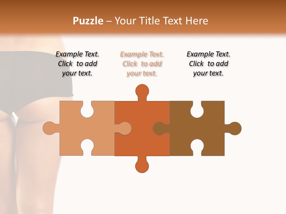 Back And Ass Of Beautiful Woman Isolated On White With A Lot Of Copy-Space PowerPoint Template