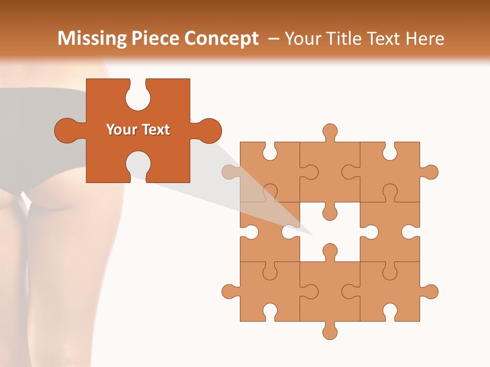 Back And Ass Of Beautiful Woman Isolated On White With A Lot Of Copy-Space PowerPoint Template