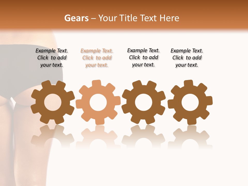 Back And Ass Of Beautiful Woman Isolated On White With A Lot Of Copy-Space PowerPoint Template