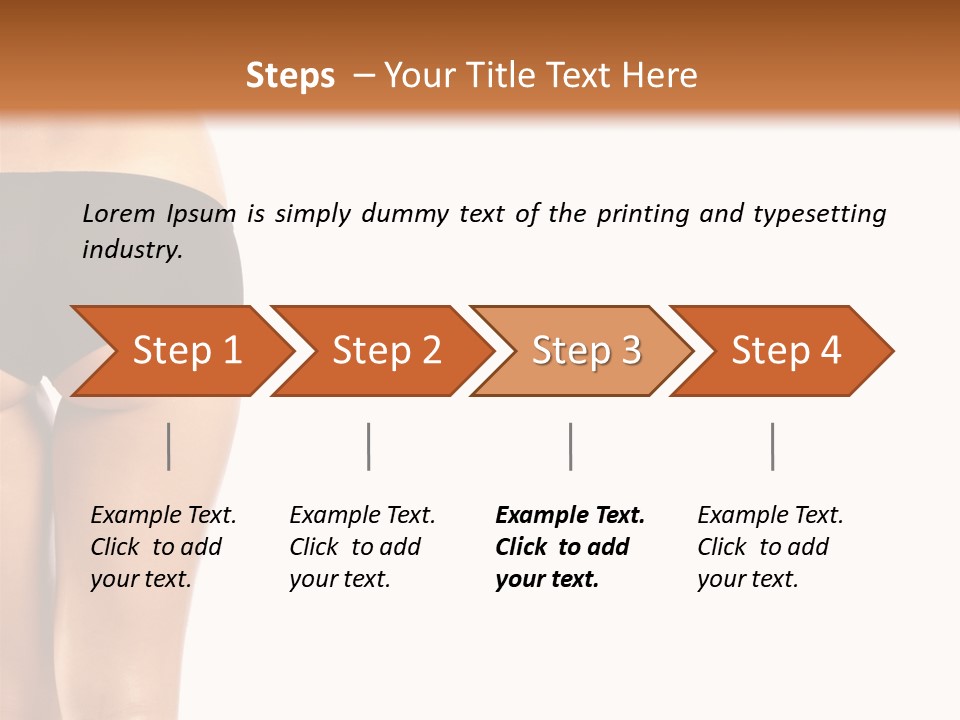 Back And Ass Of Beautiful Woman Isolated On White With A Lot Of Copy-Space PowerPoint Template