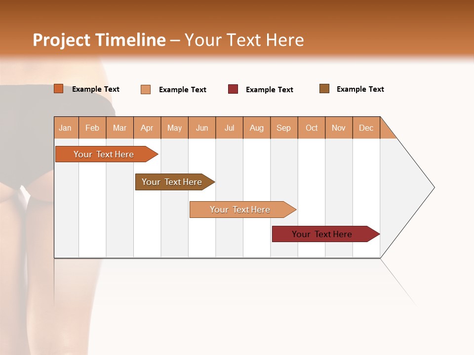 Back And Ass Of Beautiful Woman Isolated On White With A Lot Of Copy-Space PowerPoint Template