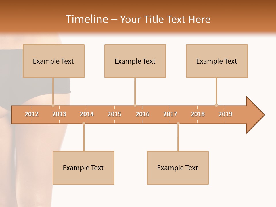 Back And Ass Of Beautiful Woman Isolated On White With A Lot Of Copy-Space PowerPoint Template