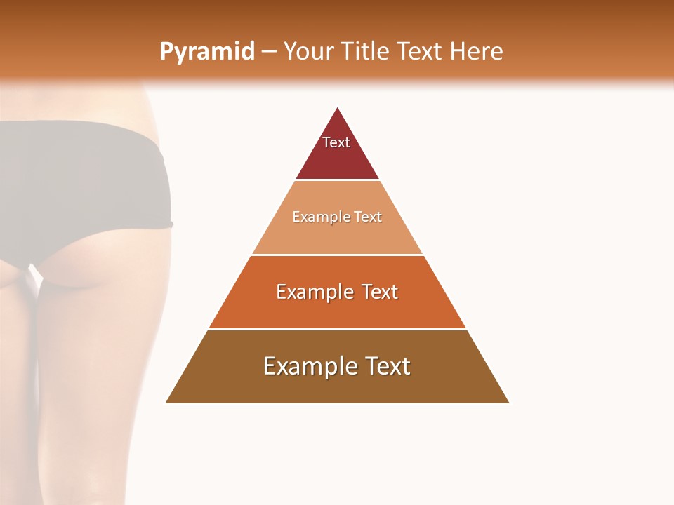 Back And Ass Of Beautiful Woman Isolated On White With A Lot Of Copy-Space PowerPoint Template