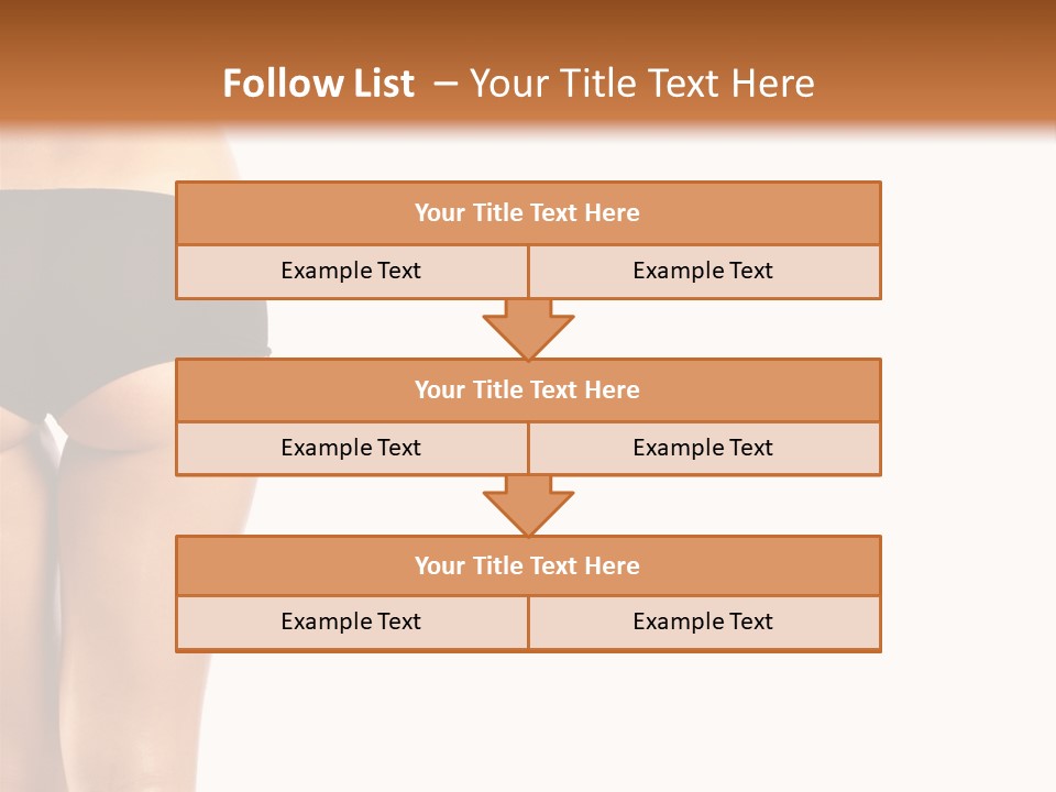 Back And Ass Of Beautiful Woman Isolated On White With A Lot Of Copy-Space PowerPoint Template