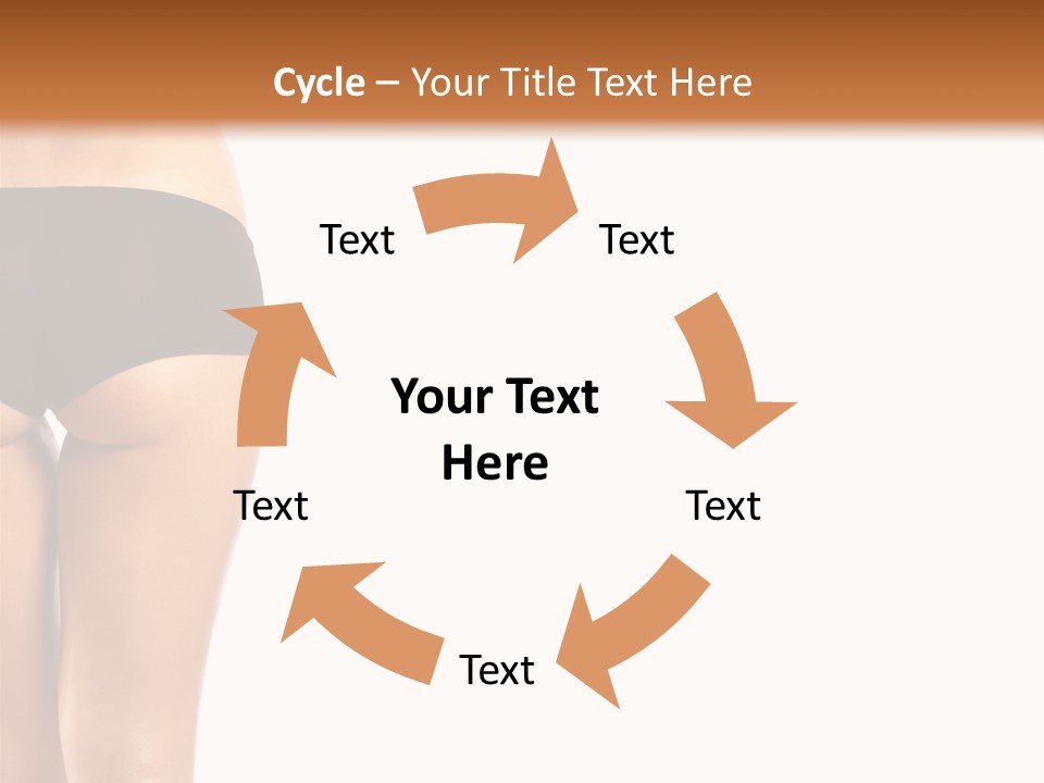 Back And Ass Of Beautiful Woman Isolated On White With A Lot Of Copy-Space PowerPoint Template