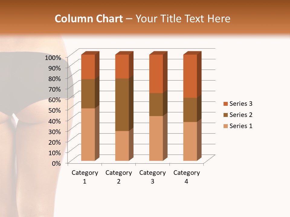 Back And Ass Of Beautiful Woman Isolated On White With A Lot Of Copy-Space PowerPoint Template