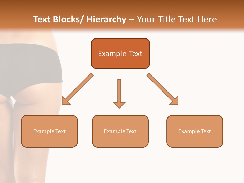 Back And Ass Of Beautiful Woman Isolated On White With A Lot Of Copy-Space PowerPoint Template