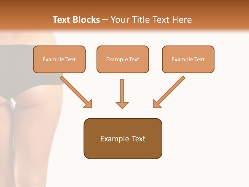 Back And Ass Of Beautiful Woman Isolated On White With A Lot Of Copy-Space PowerPoint Template