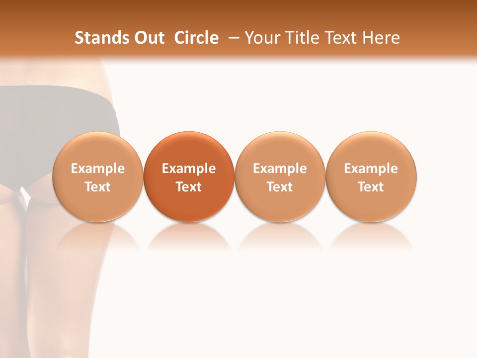 Back And Ass Of Beautiful Woman Isolated On White With A Lot Of Copy-Space PowerPoint Template