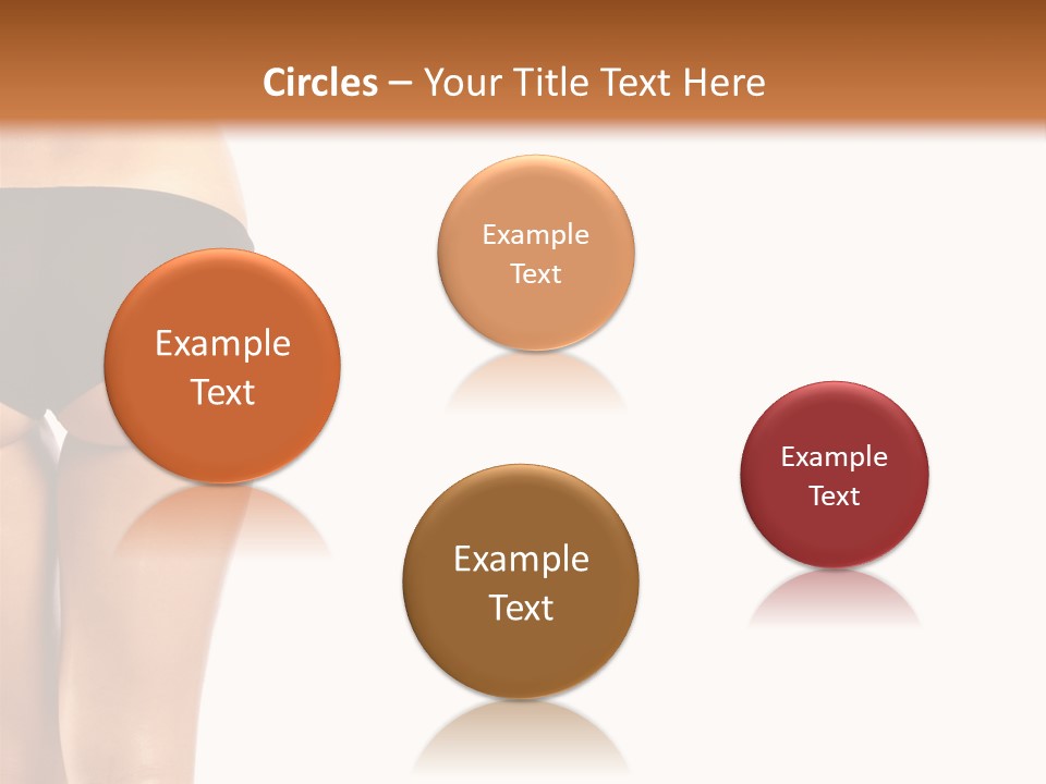 Back And Ass Of Beautiful Woman Isolated On White With A Lot Of Copy-Space PowerPoint Template