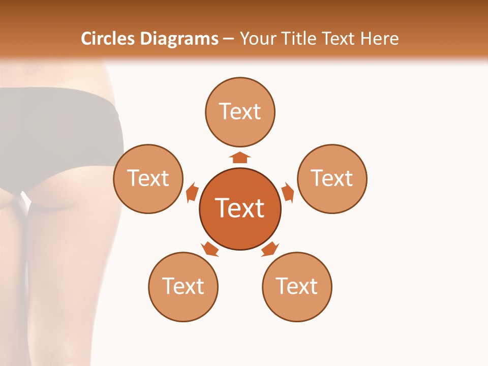 Back And Ass Of Beautiful Woman Isolated On White With A Lot Of Copy-Space PowerPoint Template