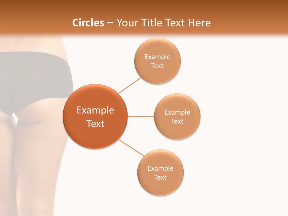 Back And Ass Of Beautiful Woman Isolated On White With A Lot Of Copy-Space PowerPoint Template