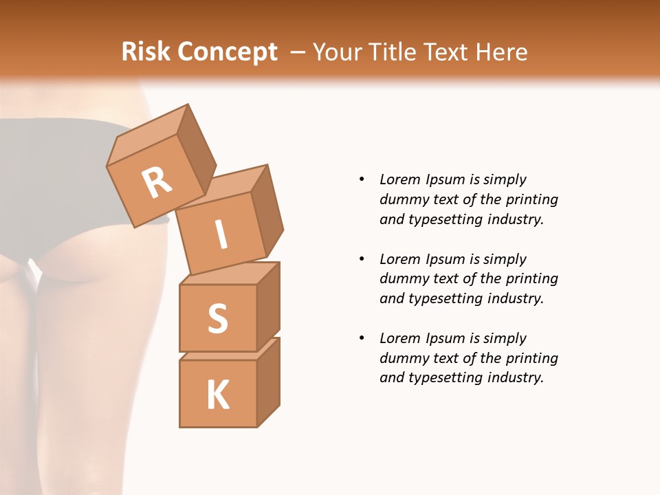 Back And Ass Of Beautiful Woman Isolated On White With A Lot Of Copy-Space PowerPoint Template