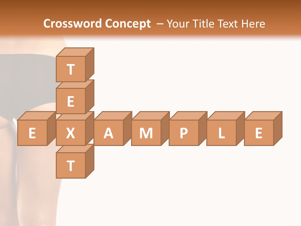 Back And Ass Of Beautiful Woman Isolated On White With A Lot Of Copy-Space PowerPoint Template