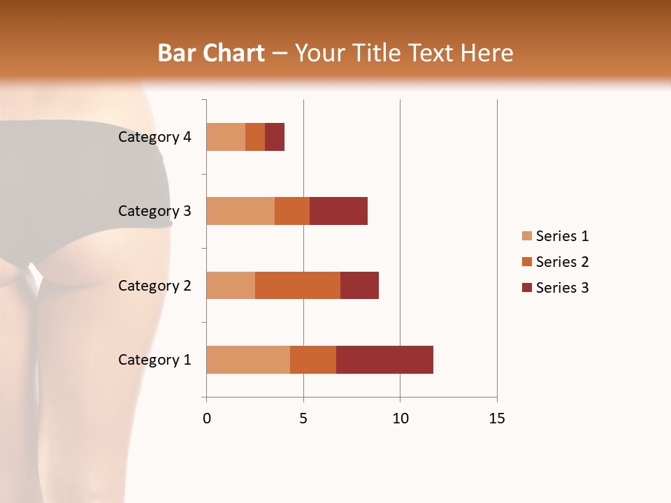 Back And Ass Of Beautiful Woman Isolated On White With A Lot Of Copy-Space PowerPoint Template