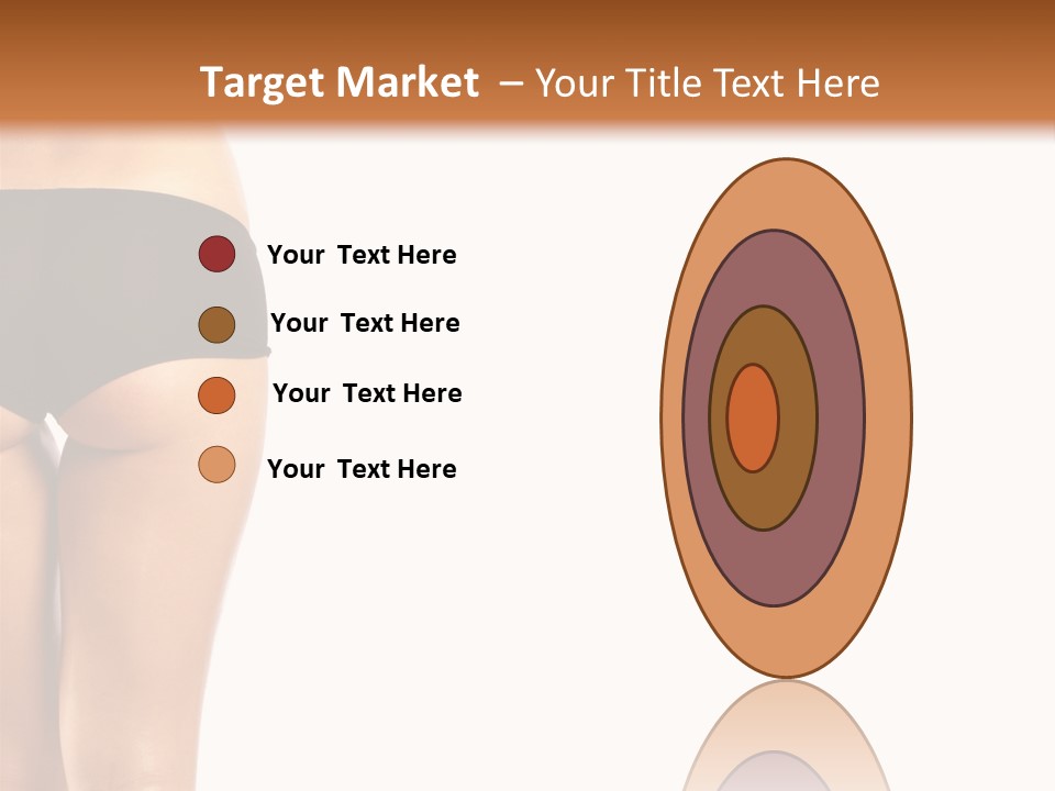 Back And Ass Of Beautiful Woman Isolated On White With A Lot Of Copy-Space PowerPoint Template