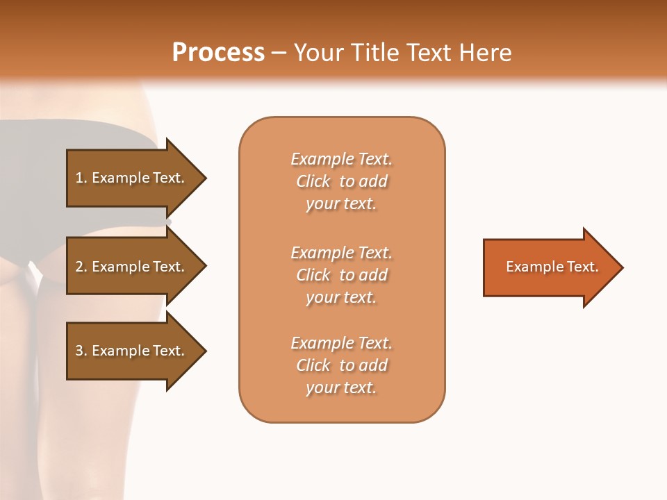 Back And Ass Of Beautiful Woman Isolated On White With A Lot Of Copy-Space PowerPoint Template