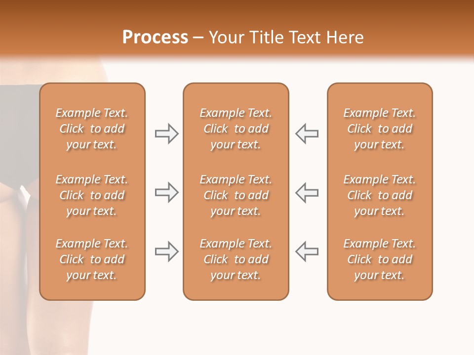Back And Ass Of Beautiful Woman Isolated On White With A Lot Of Copy-Space PowerPoint Template