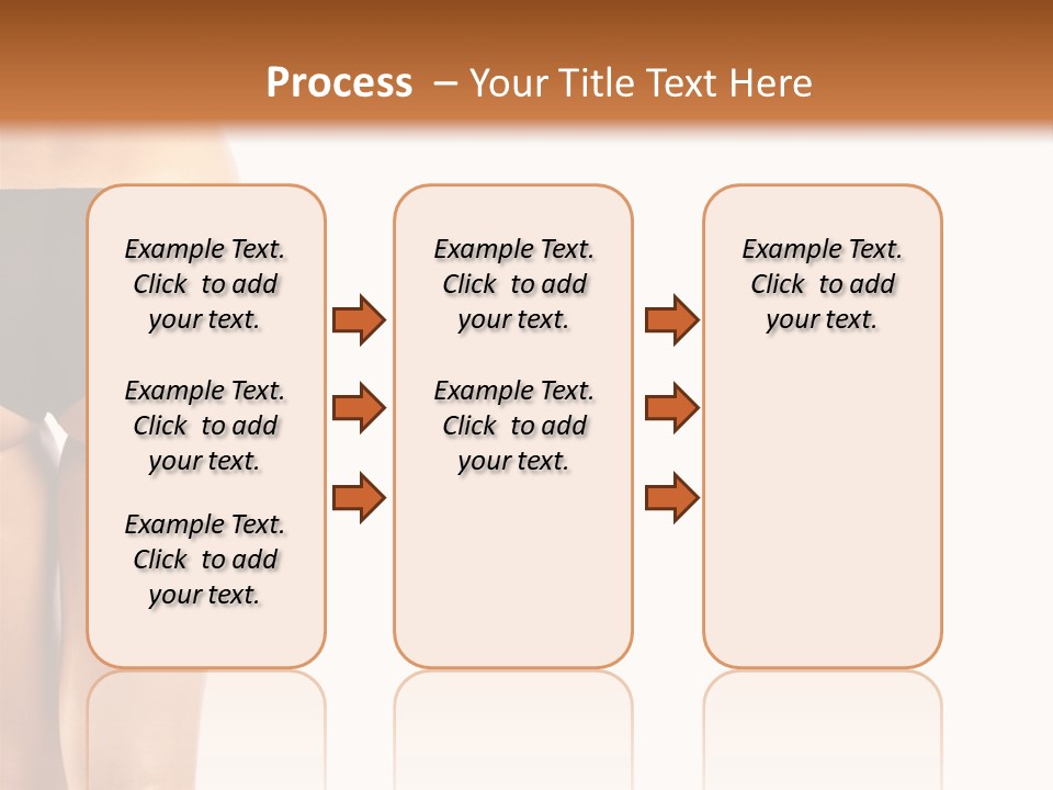 Back And Ass Of Beautiful Woman Isolated On White With A Lot Of Copy-Space PowerPoint Template