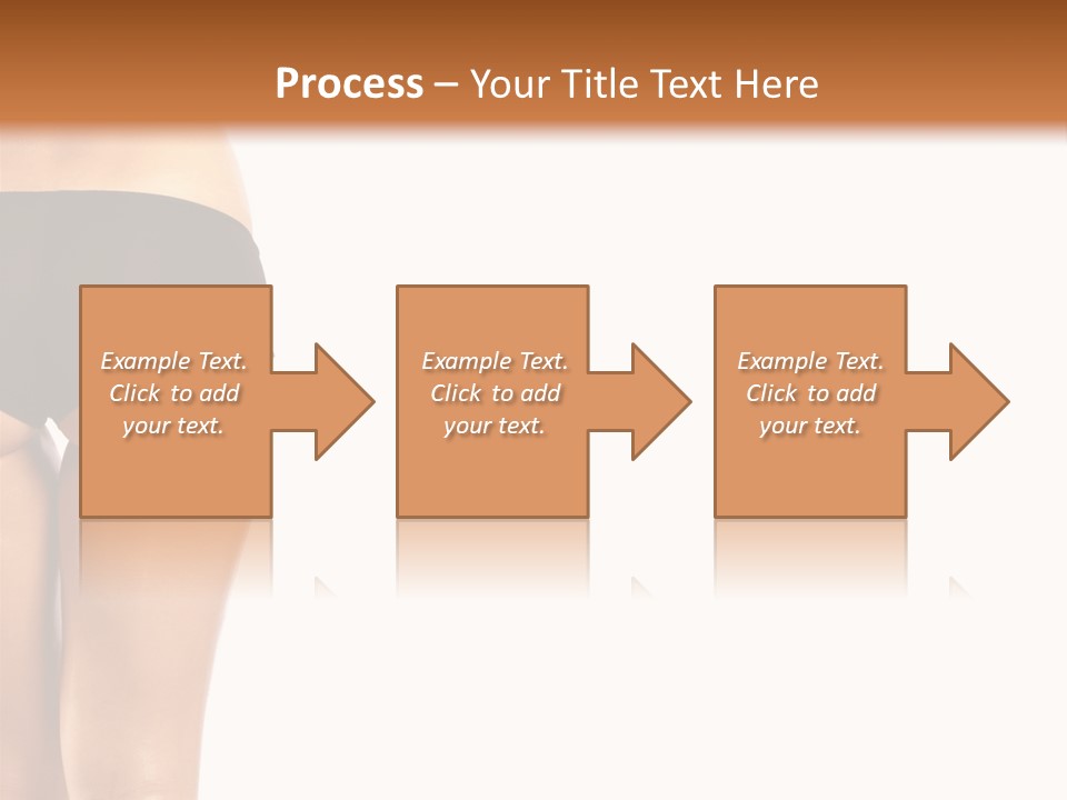 Back And Ass Of Beautiful Woman Isolated On White With A Lot Of Copy-Space PowerPoint Template