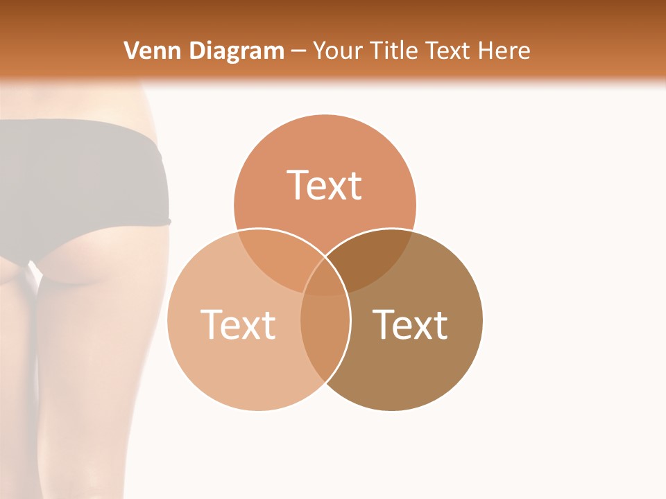 Back And Ass Of Beautiful Woman Isolated On White With A Lot Of Copy-Space PowerPoint Template