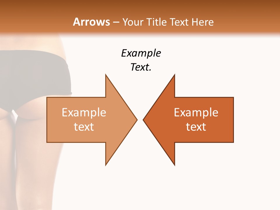 Back And Ass Of Beautiful Woman Isolated On White With A Lot Of Copy-Space PowerPoint Template