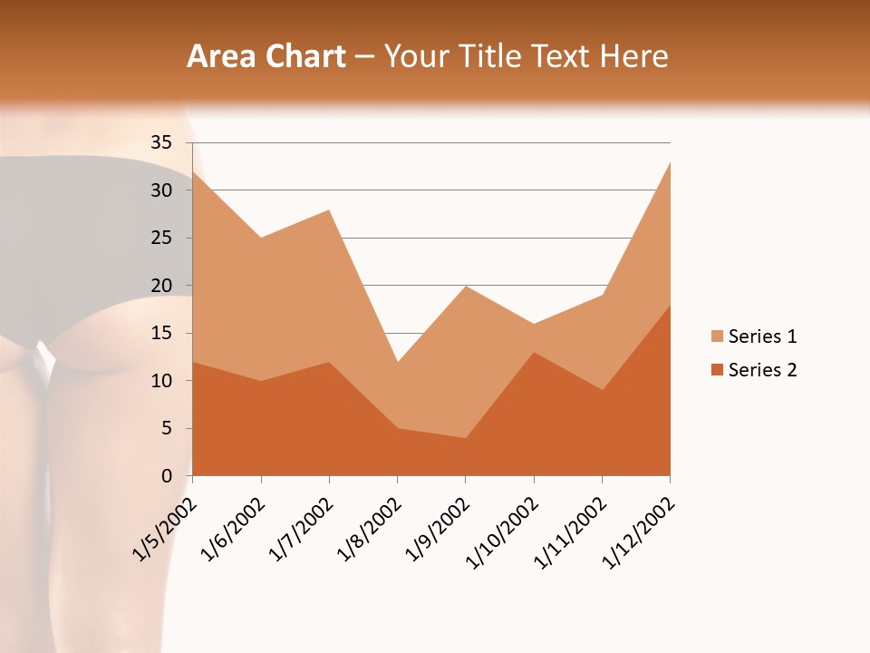 Back And Ass Of Beautiful Woman Isolated On White With A Lot Of Copy-Space PowerPoint Template