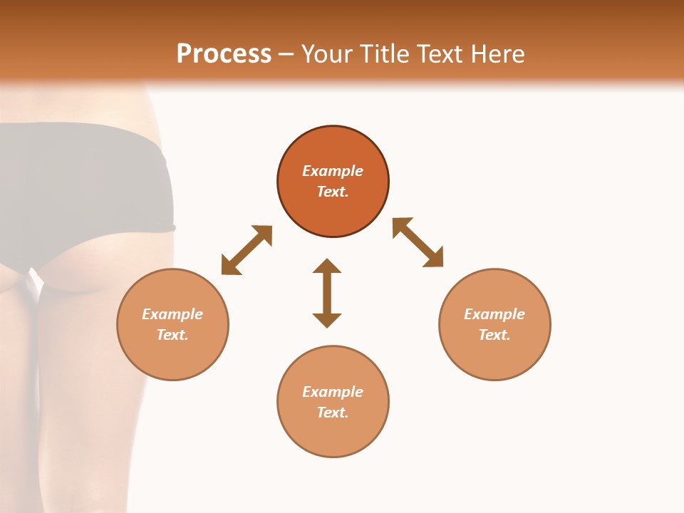 Back And Ass Of Beautiful Woman Isolated On White With A Lot Of Copy-Space PowerPoint Template