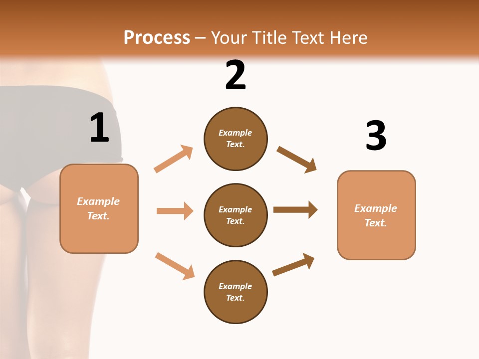 Back And Ass Of Beautiful Woman Isolated On White With A Lot Of Copy-Space PowerPoint Template