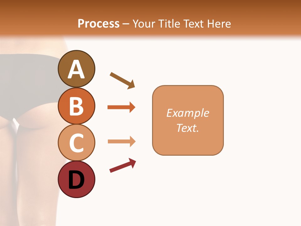 Back And Ass Of Beautiful Woman Isolated On White With A Lot Of Copy-Space PowerPoint Template