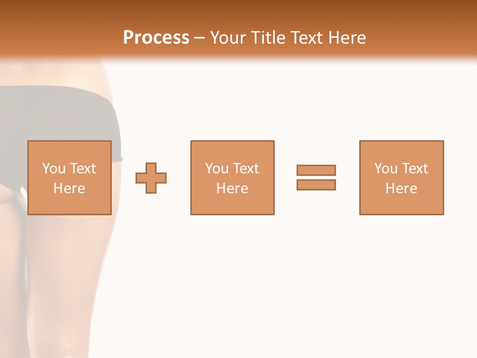 Back And Ass Of Beautiful Woman Isolated On White With A Lot Of Copy-Space PowerPoint Template