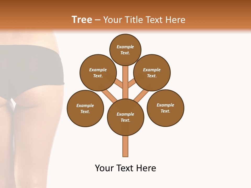 Back And Ass Of Beautiful Woman Isolated On White With A Lot Of Copy-Space PowerPoint Template