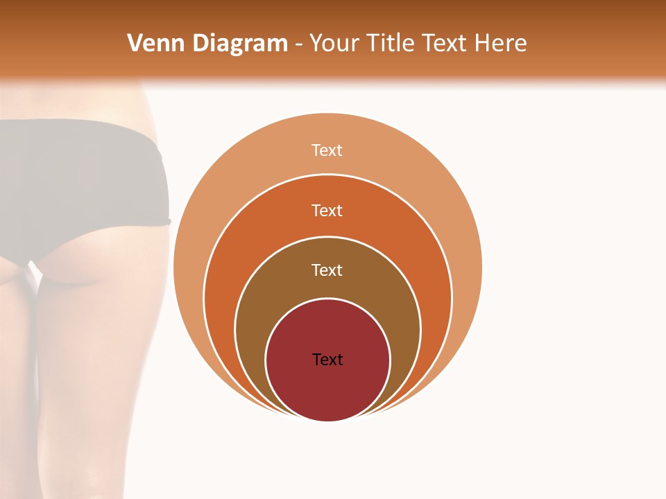 Back And Ass Of Beautiful Woman Isolated On White With A Lot Of Copy-Space PowerPoint Template