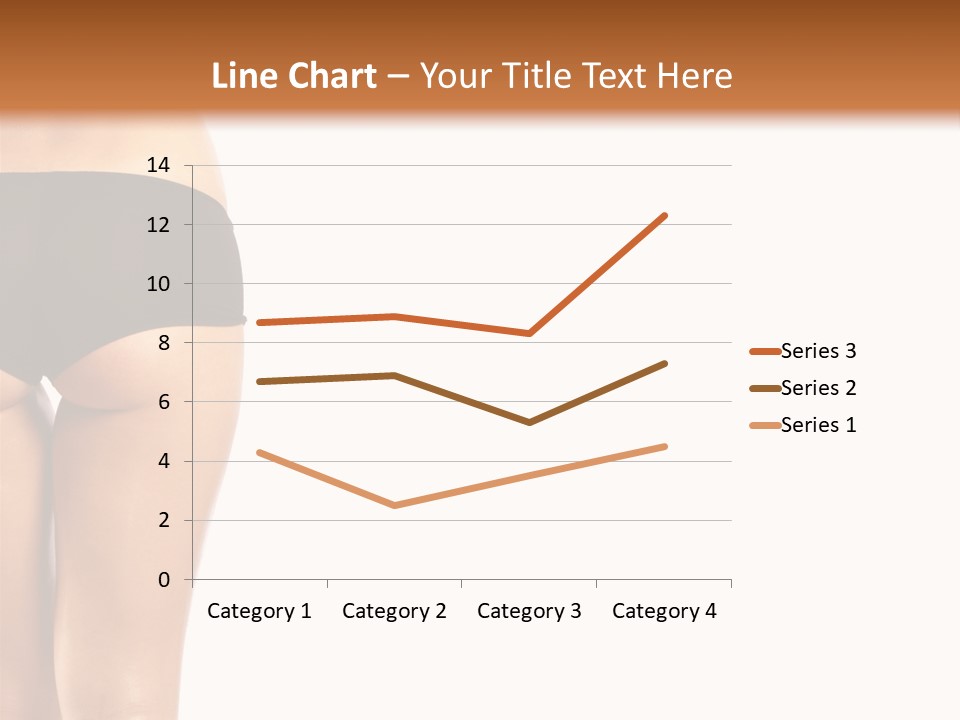 Back And Ass Of Beautiful Woman Isolated On White With A Lot Of Copy-Space PowerPoint Template