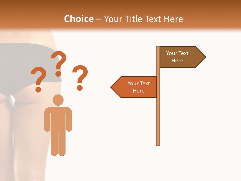 Back And Ass Of Beautiful Woman Isolated On White With A Lot Of Copy-Space PowerPoint Template