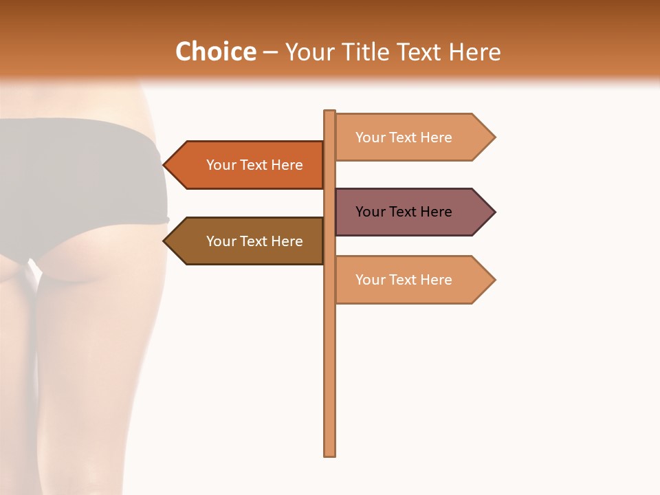 Back And Ass Of Beautiful Woman Isolated On White With A Lot Of Copy-Space PowerPoint Template