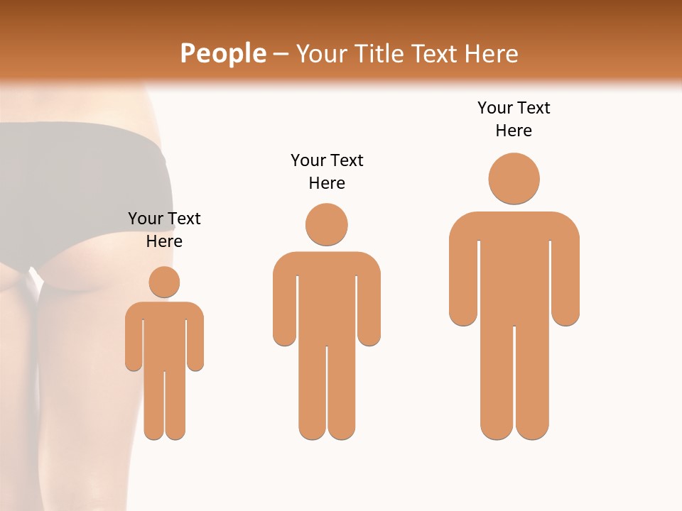 Back And Ass Of Beautiful Woman Isolated On White With A Lot Of Copy-Space PowerPoint Template