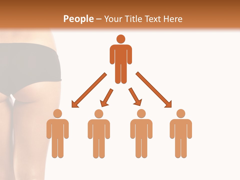 Back And Ass Of Beautiful Woman Isolated On White With A Lot Of Copy-Space PowerPoint Template