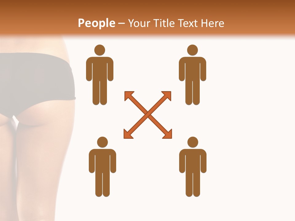 Back And Ass Of Beautiful Woman Isolated On White With A Lot Of Copy-Space PowerPoint Template