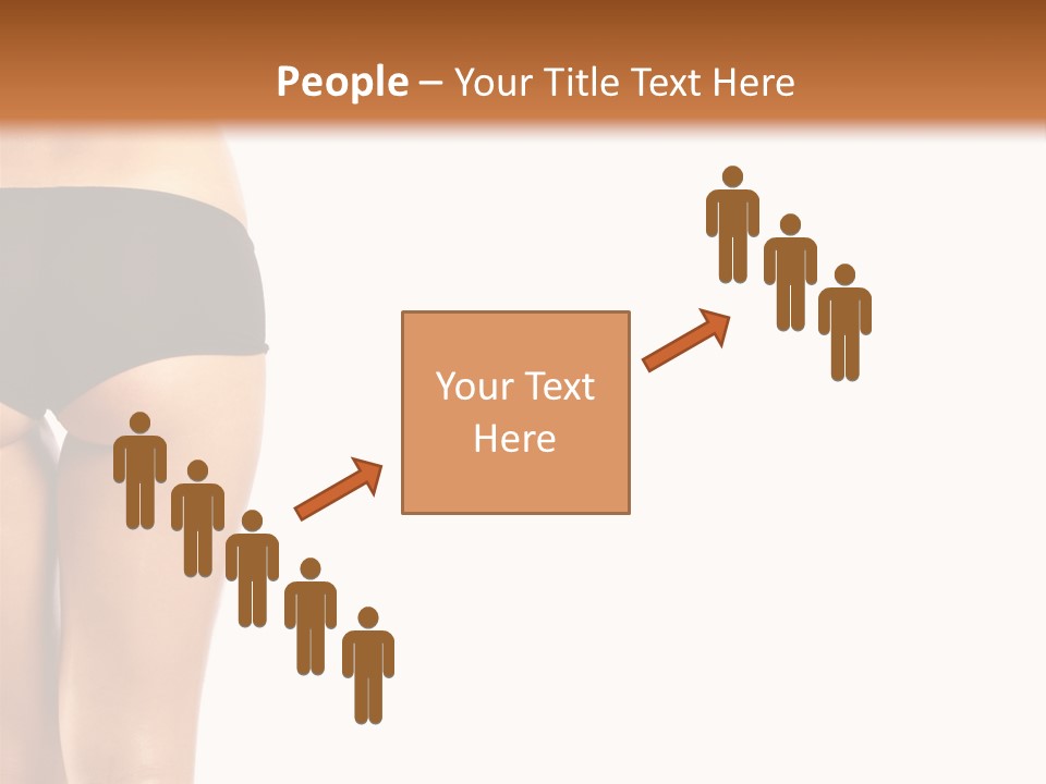 Back And Ass Of Beautiful Woman Isolated On White With A Lot Of Copy-Space PowerPoint Template