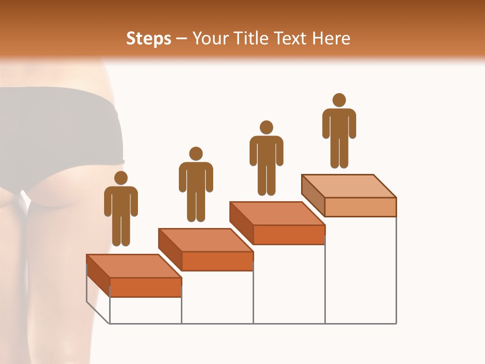 Back And Ass Of Beautiful Woman Isolated On White With A Lot Of Copy-Space PowerPoint Template