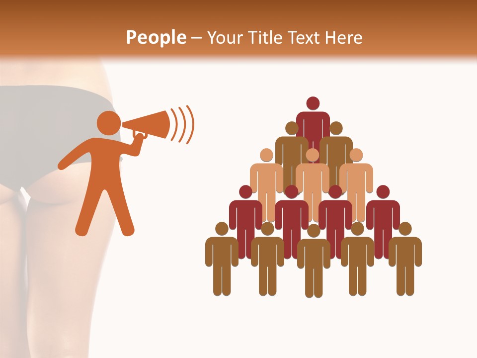 Back And Ass Of Beautiful Woman Isolated On White With A Lot Of Copy-Space PowerPoint Template