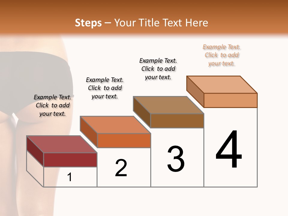 Back And Ass Of Beautiful Woman Isolated On White With A Lot Of Copy-Space PowerPoint Template