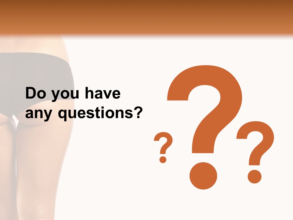 Back And Ass Of Beautiful Woman Isolated On White With A Lot Of Copy-Space PowerPoint Template