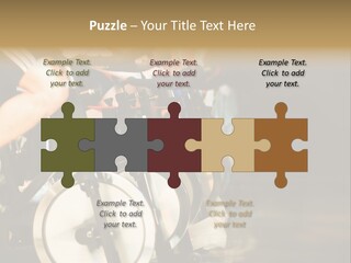 Active Lifestyle - Men & Women Pedalling On Stationery Bikes - Shallow Dof Focus On The Second Bike PowerPoint Template